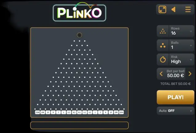 Funkcje bonusowe Plinko.